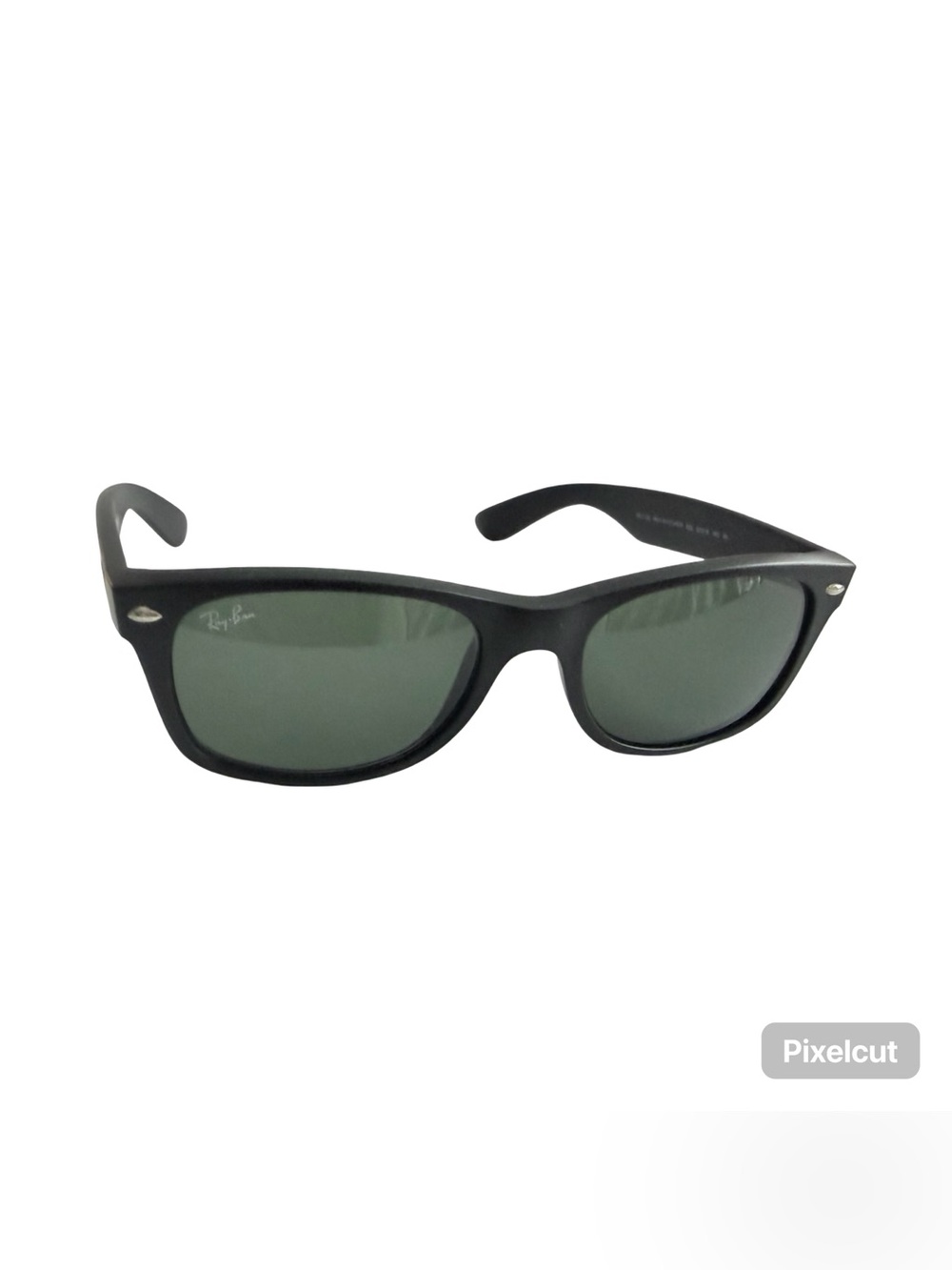 Ray-Ban Black Frame Sunglasses with Green Lenses
